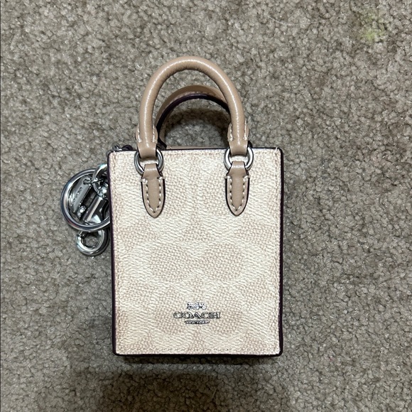 Coach Handbags - Coach Beige Mini Bag
